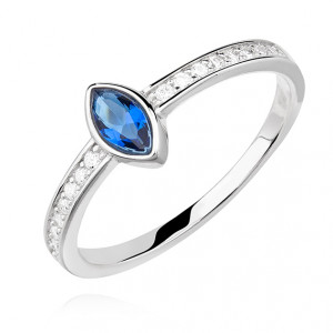 Inel argint cu piatra albastra DiAmanti Z1240A_BL-DIA (Argint 925‰ 1,5 g.)